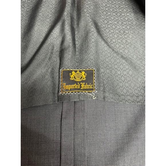 VTG "Town Clad" Pennys Mens BLAZER Gray & Black SZ NO SIZE TAG PLZ SEE MEASURE. - Picture 6 of 9